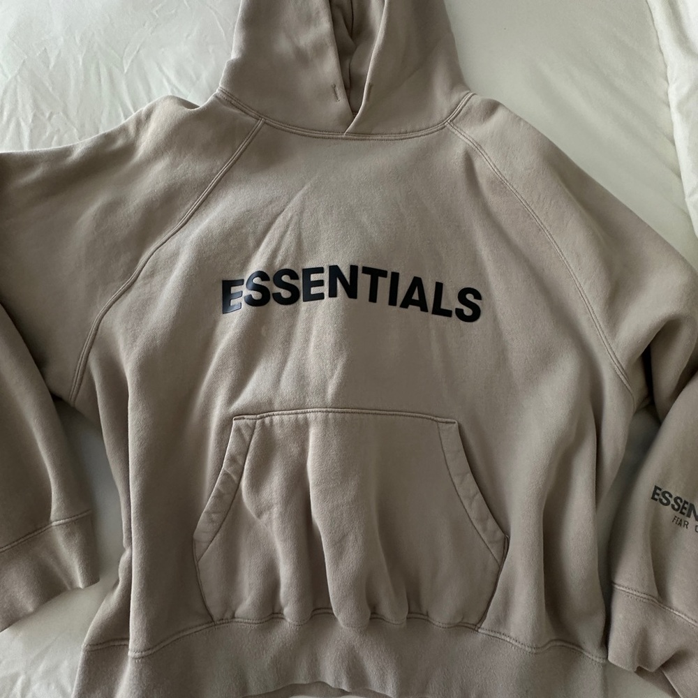 Essentials fear of god Tan Hoodie for Men